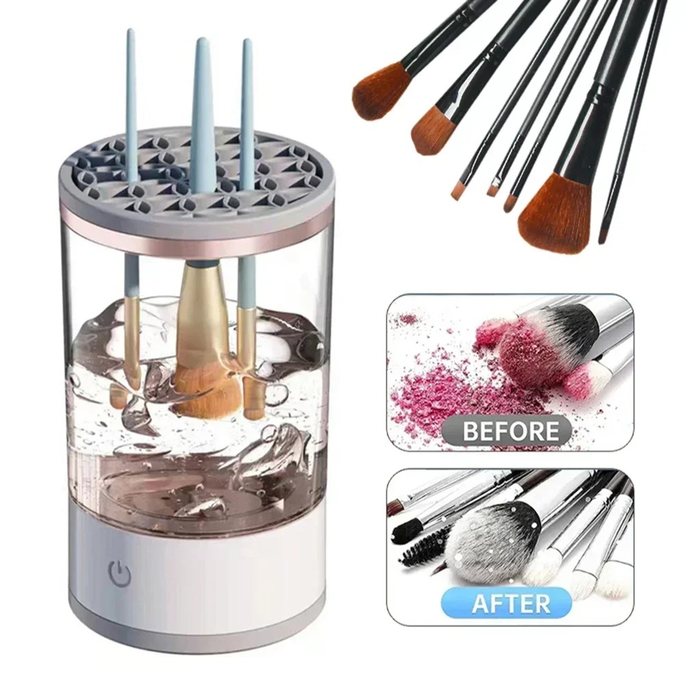 Beauty Makeup Vanity - 자동 전동 메이크업 브러쉬 세척기 USB