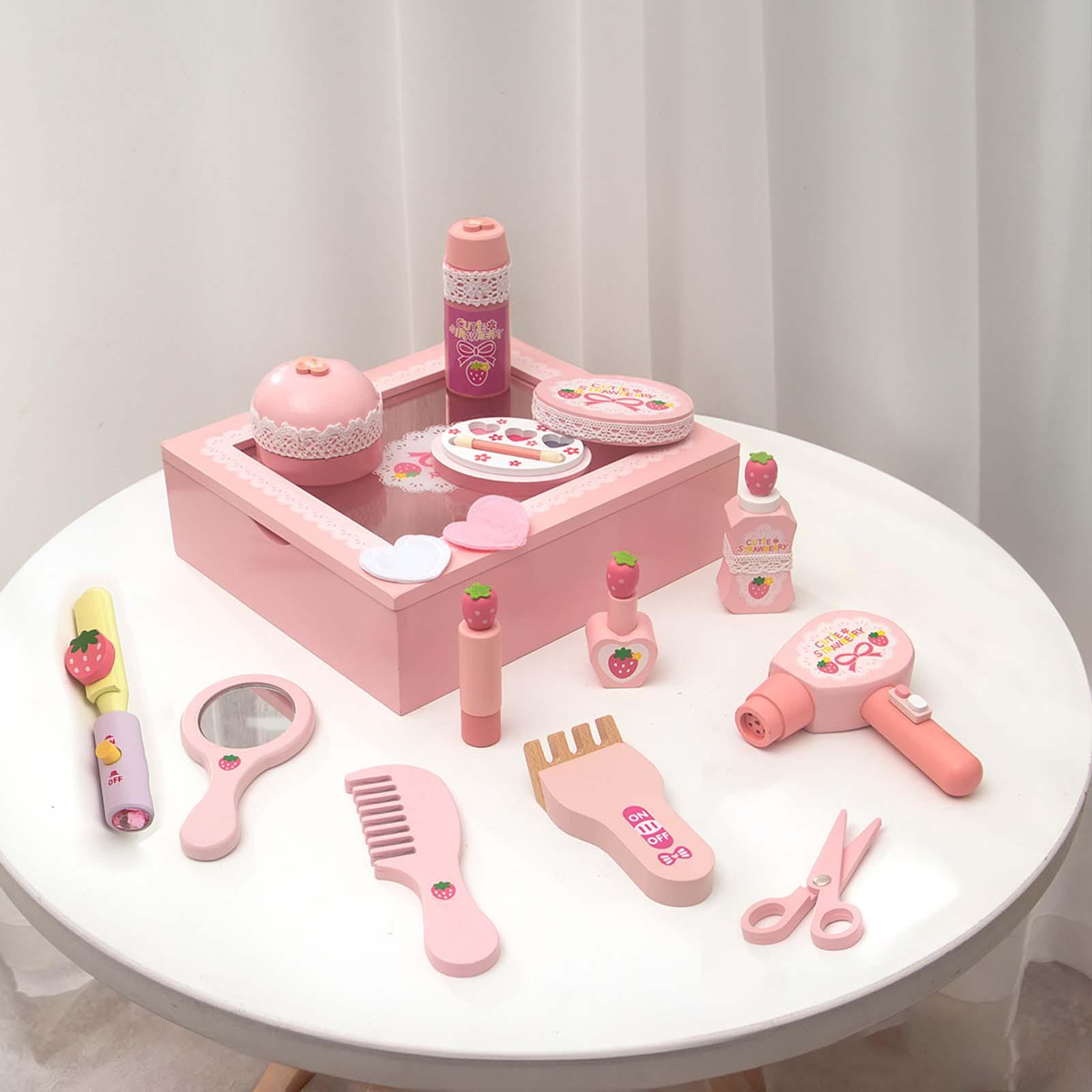 나무로 만든 화장 놀이 세트 여자아이들을 위한 학습 장 - Beauty Makeup Games 리뷰 및 가격