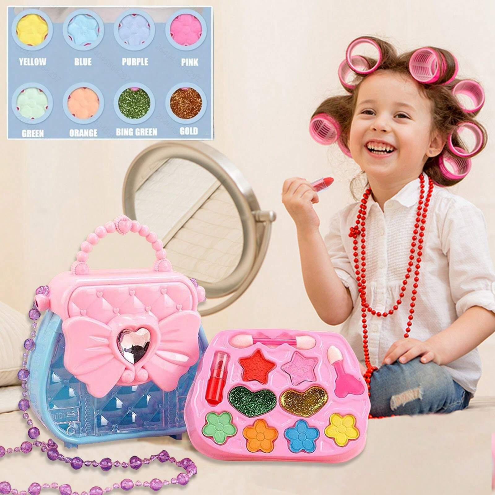 어린이 드레스업 장난감 세트: 메이크업 키트, 리본 핸 - Beauty Makeup Kit For Kids 리뷰 및 가격