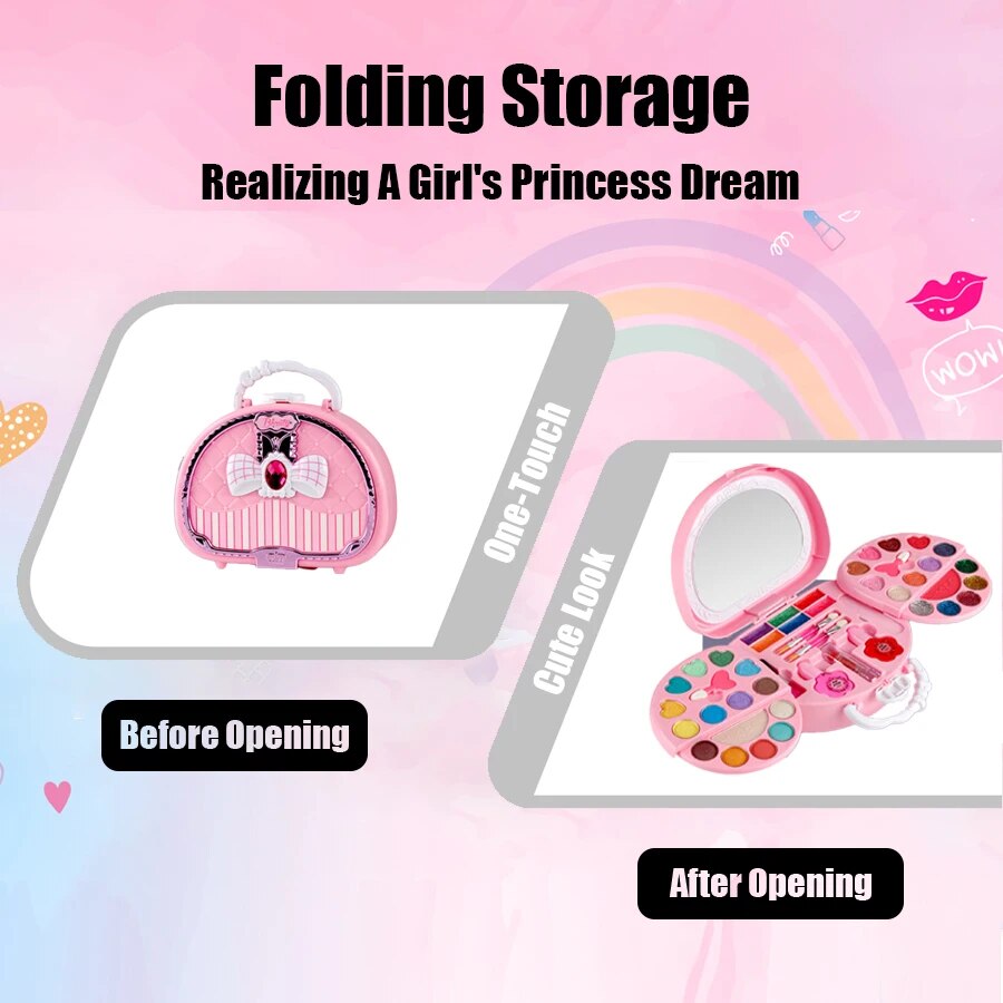 어린이 미용 장난감 메이크업 키트 작은 가방 빨 수있는 - Beauty Makeup Kit For Kids 리뷰 및 가격