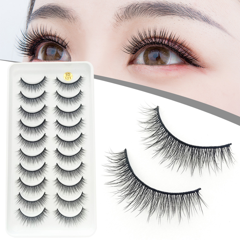 10쌍 3D 풍성한 인조 속눈썹 셀프 접착 속눈썹 접착 - Beauty Makeup Design 리뷰 및 가격