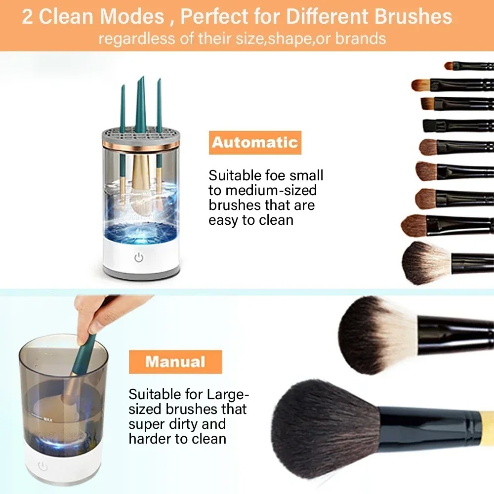 휴대용 USB 플러그 전동 메이크업 브러쉬 클리너 (고 - Beauty Makeup Brands 리뷰 및 가격